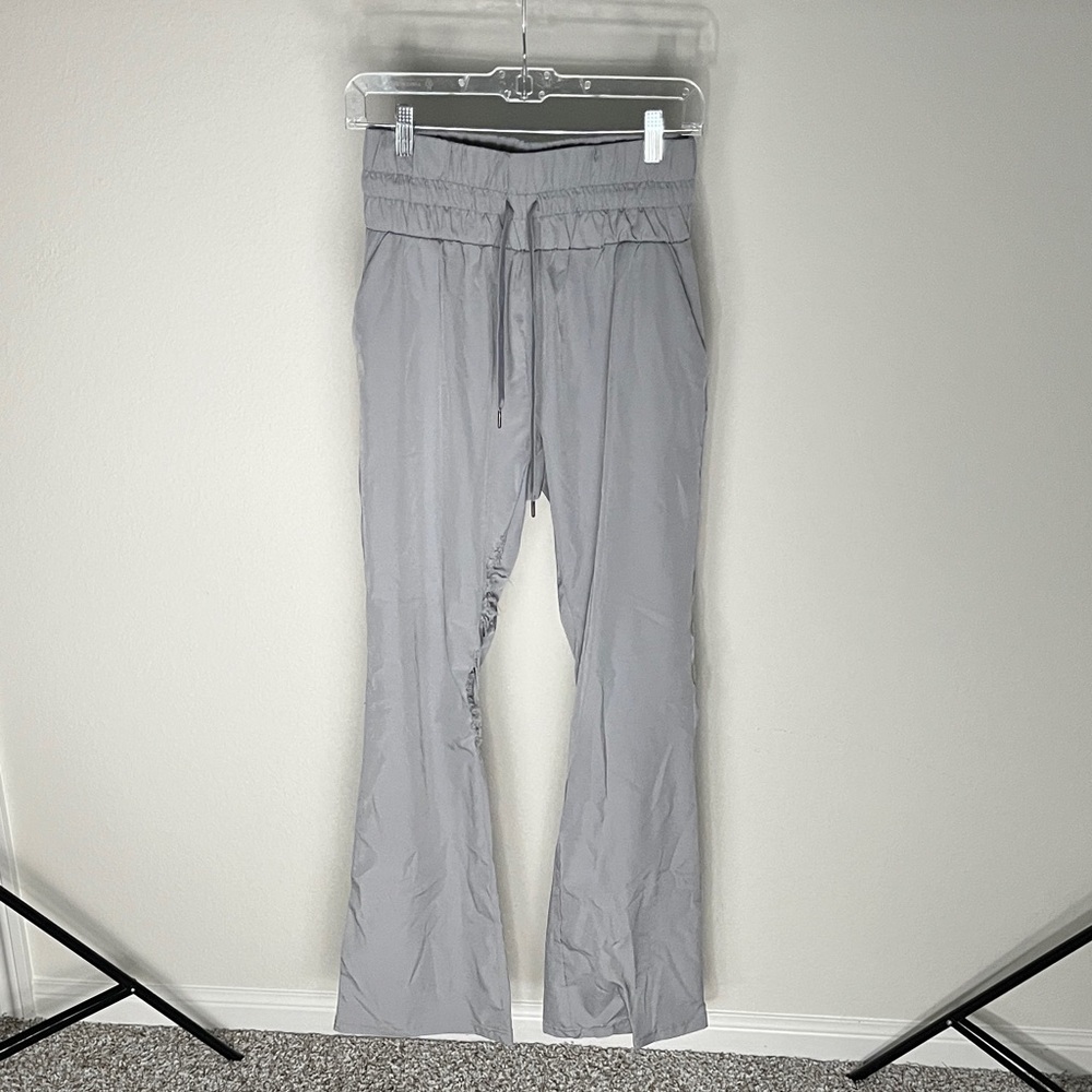 Nicole Miller Gray Drawstring Jogger Pants